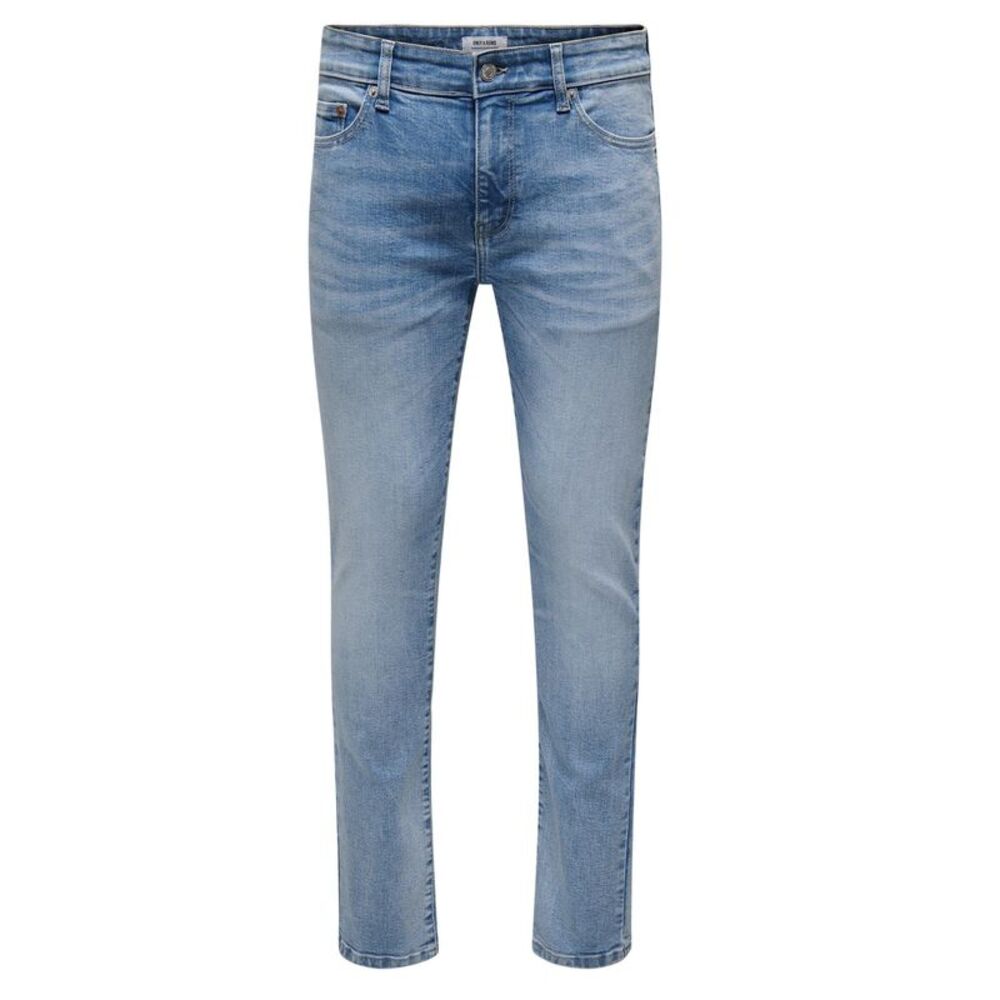 Only Mens Denim Plain 5 Pockets Slim Jeans / Blue Denim
